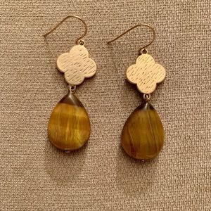 Brown and gold earrings